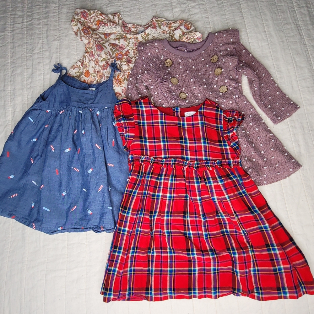 4 babygirl dresses size 18-24 months